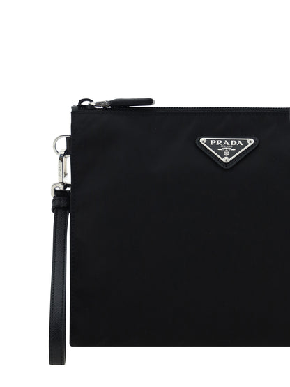 Prada Re-Nylon and Saffiano Necessaire Beauty Case - Black