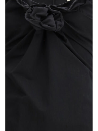Magda Butrym Sleeveless Dress with a draped neckline - Black