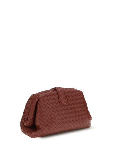 Bottega Veneta Small Lauren 1980 Clutch - Lava Red-Brass V