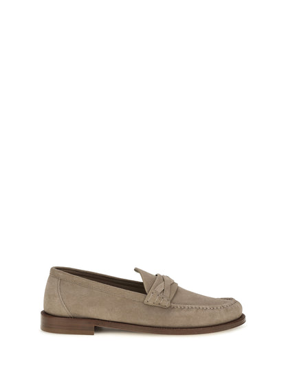 Brunello Cucinelli Suede Loafers - Koala