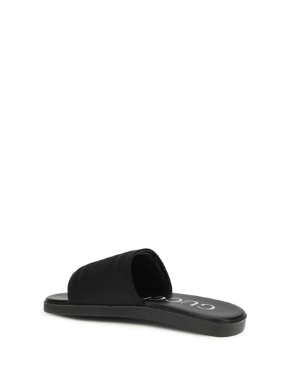 GUCCI Jacquard fabric Slides