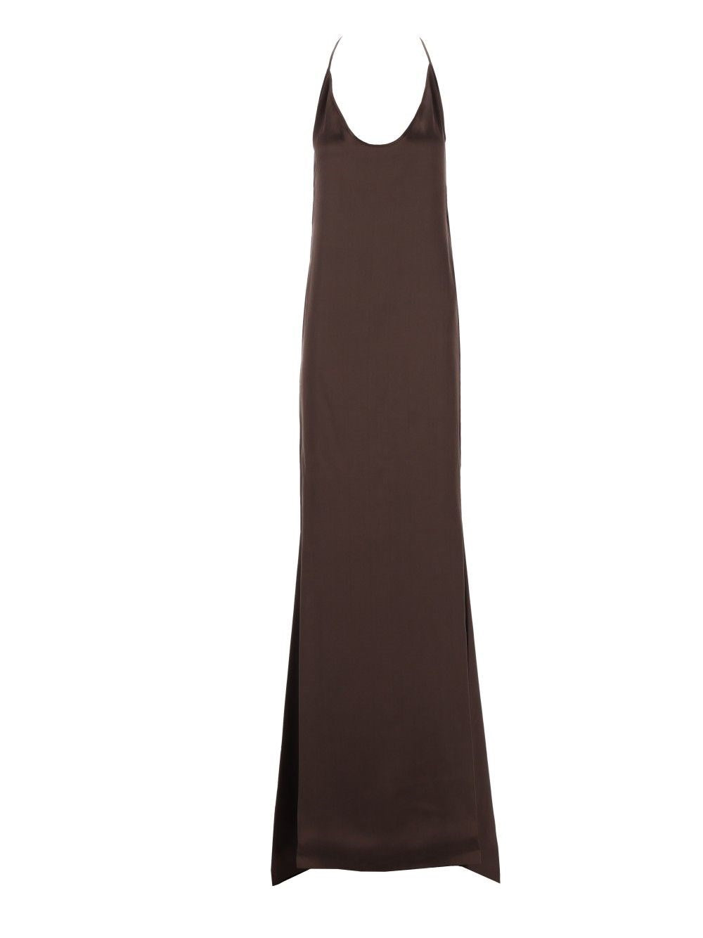 Tom Ford Long Silk Evening Dress - Brown