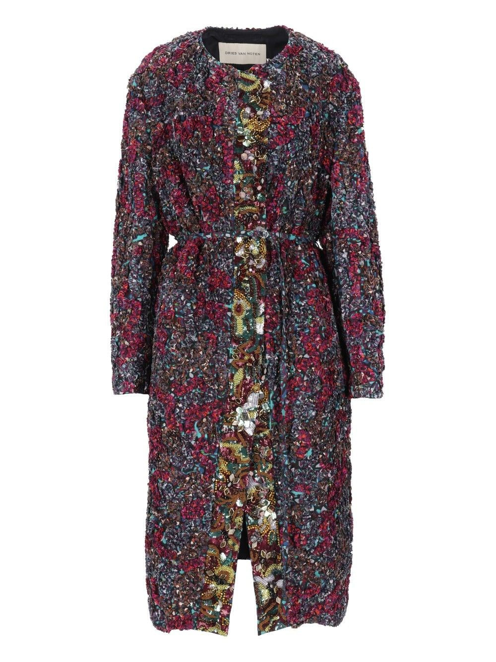 Dries Van Noten Embroidered Coat - Multi
