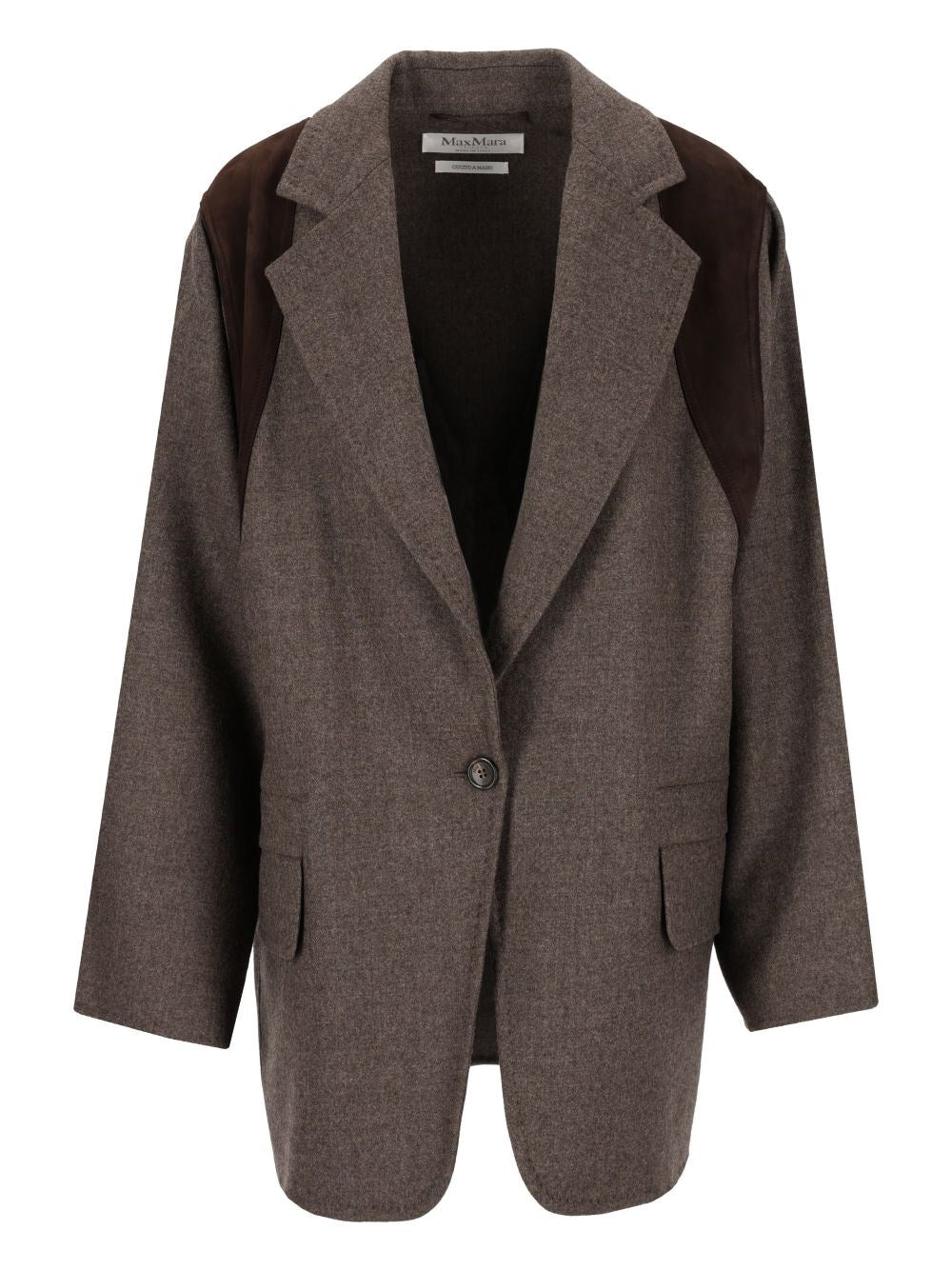 Max Mara "Fenice" Blazer In Double Virgin Wool - Grey