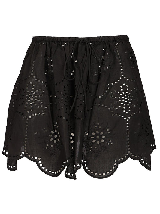 Matteau Embroidered Miniskirt - Black
