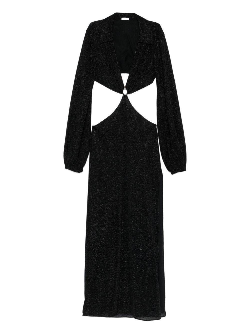Oseree Long Dress With Cut-Out Lumière - Black