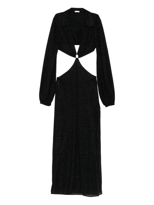 Oseree Long Dress With Cut-Out Lumière - Black
