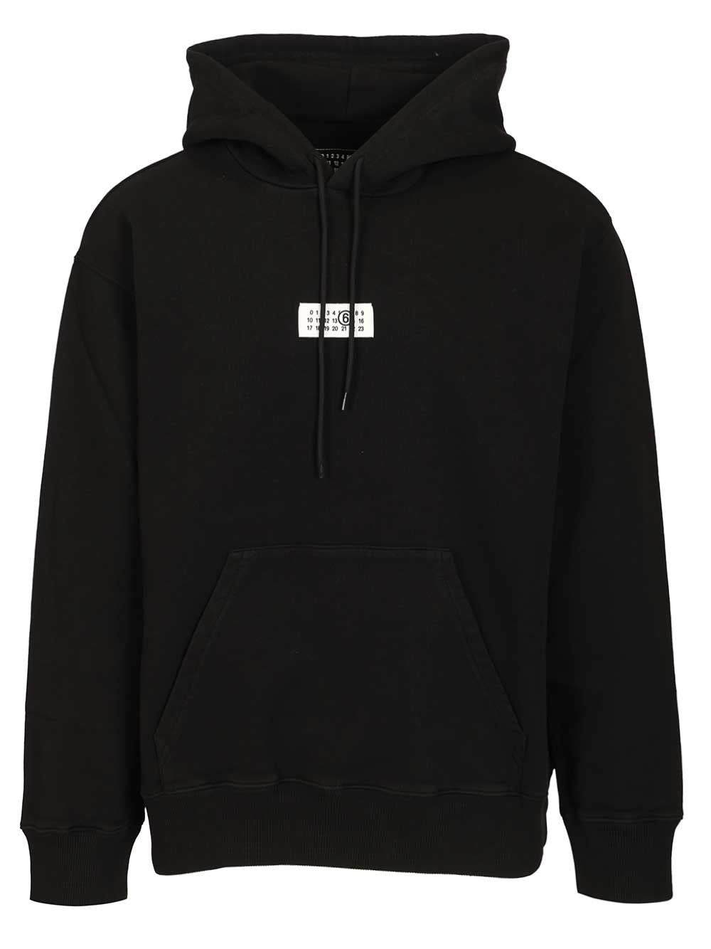 Mm6 Maison Margiela Numeric Hoodie - Black