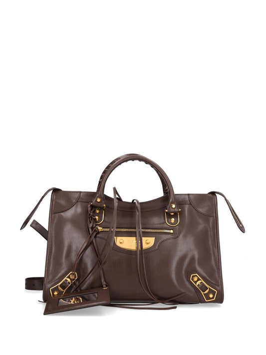 Balenciaga "Le City Uptown" Medium Shoulder Bag - Brown