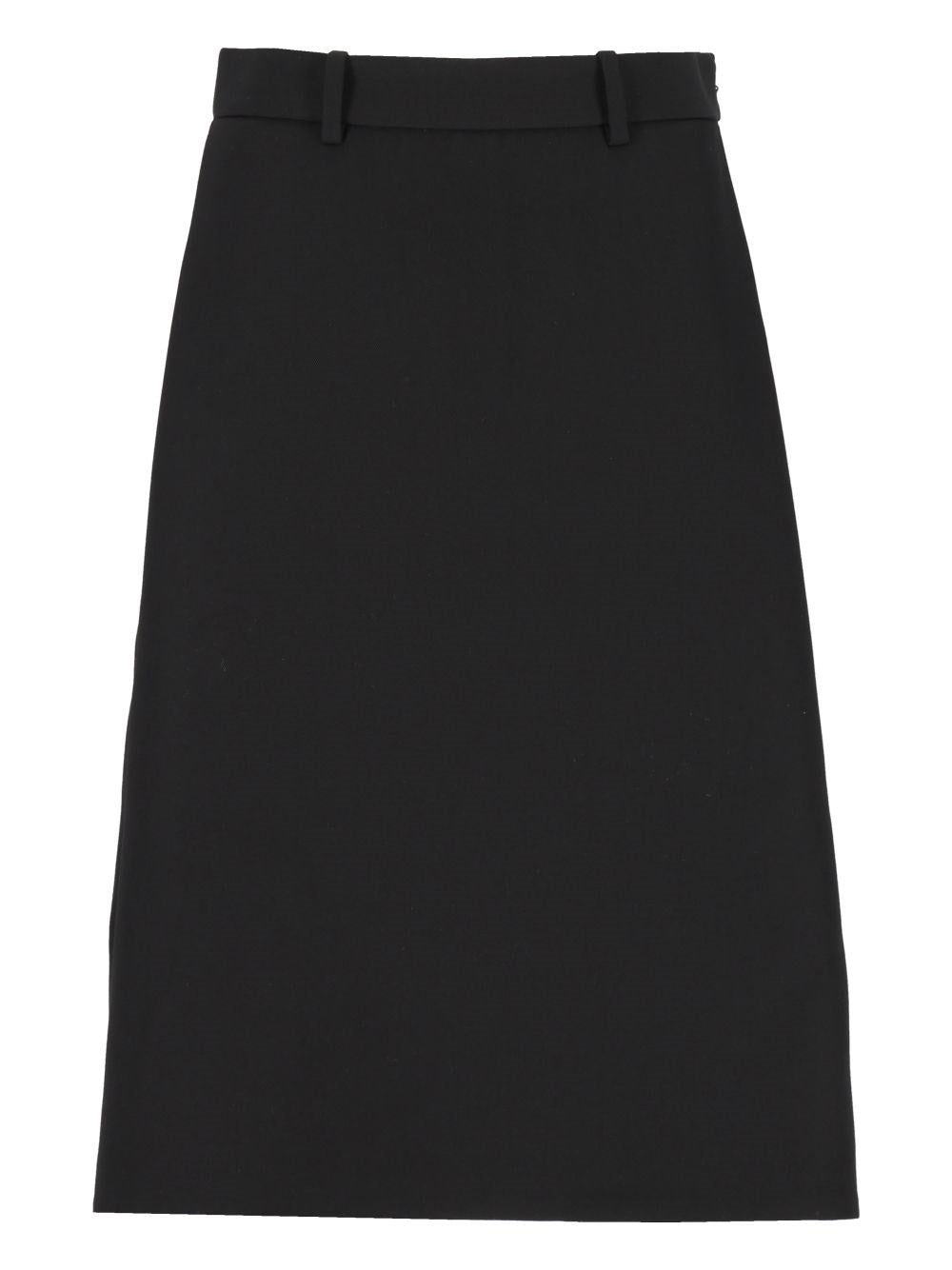 Balenciaga "Folded" Midi Skirt - Black