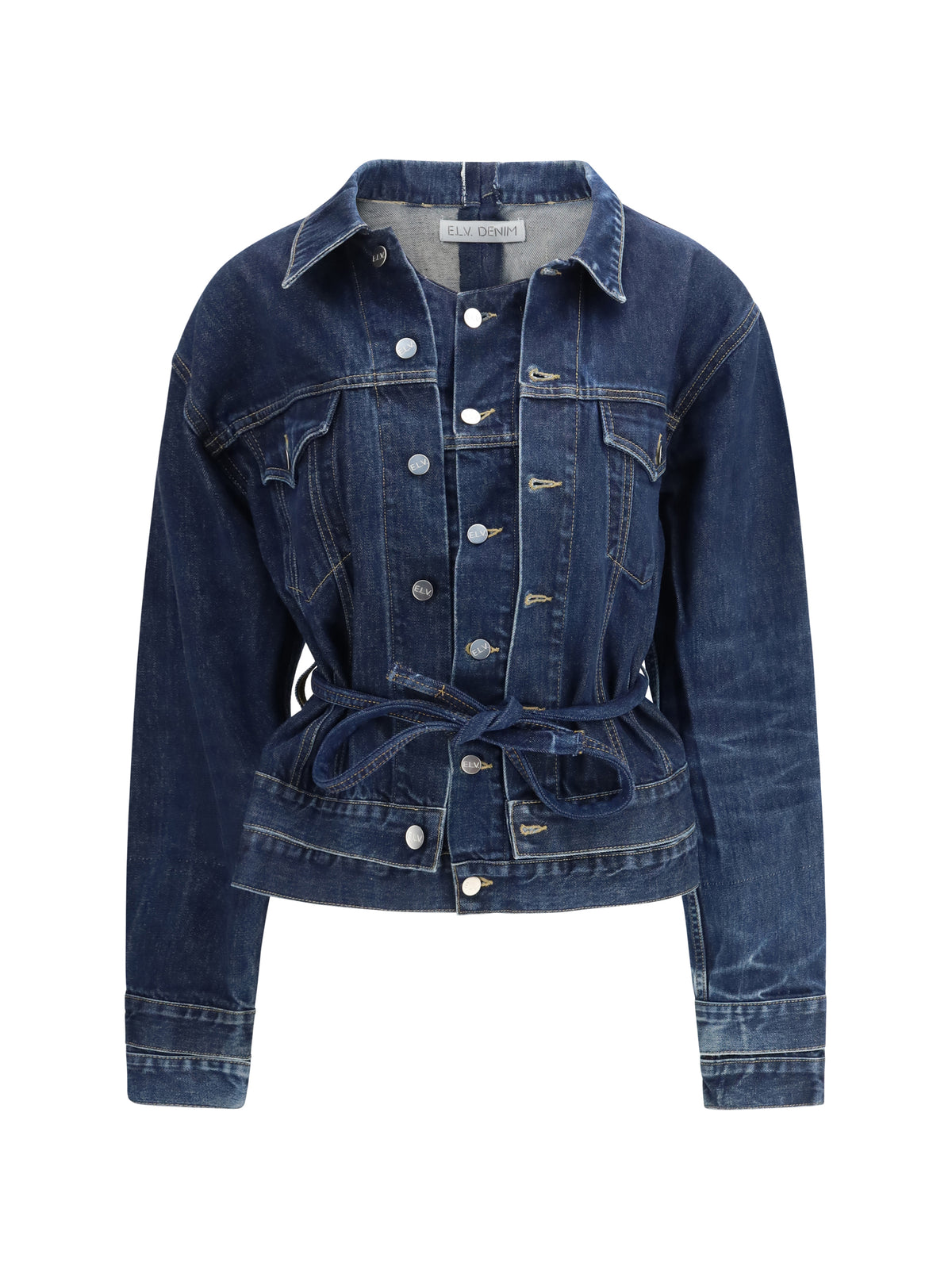 E.L.V. Denim Ridley denim Jacket - Mid Blue