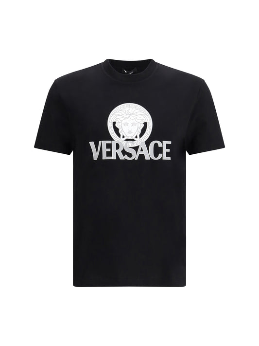 VERSACE Cotton T-shirt with logo