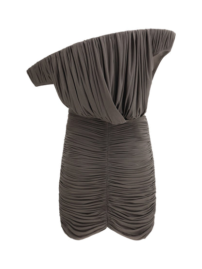 Magda Butrym Asymmetrical petal mini Dress - Brown