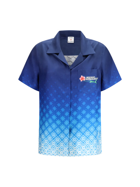 CASABLANCA Orchid Logo Shirt