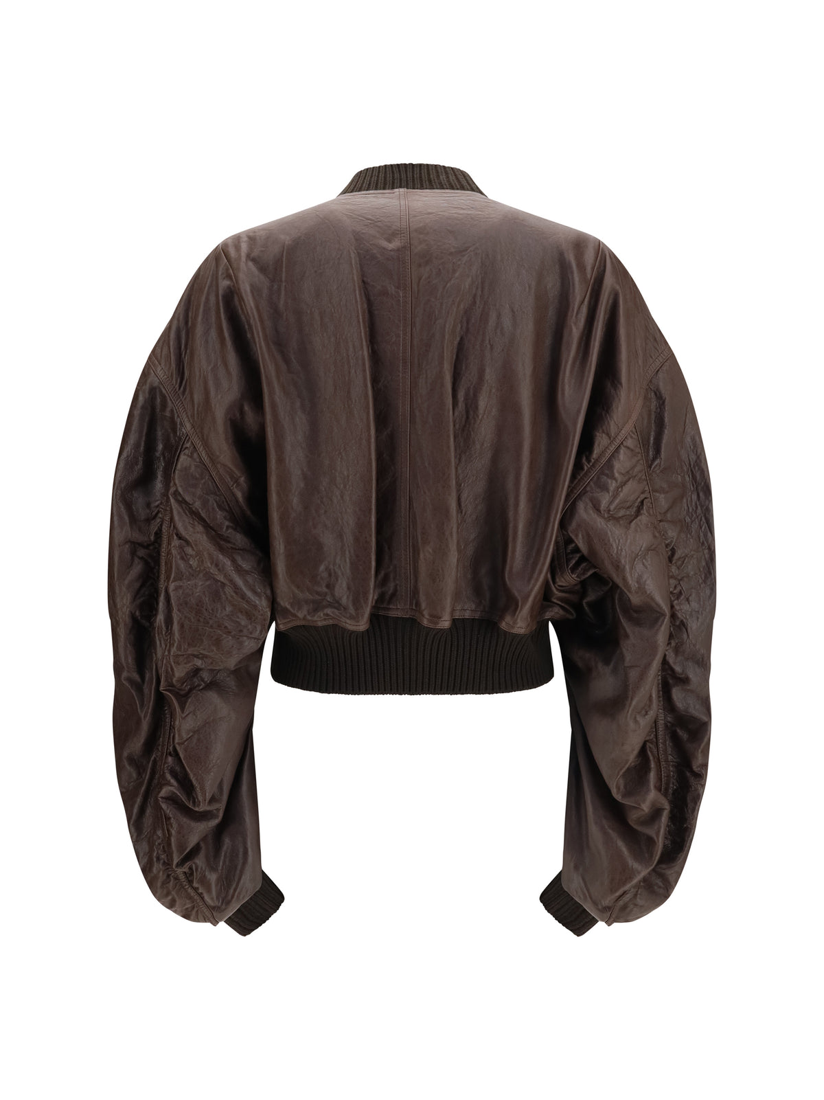 Rick Owens Cropped leather Bomber Jacket - 84