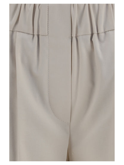 Brunello Cucinelli Cotton Pants - Oat Grain