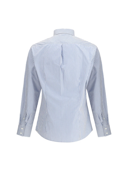 BRUNELLO CUCINELLI Striped long-sleeve Cotton Shirt
