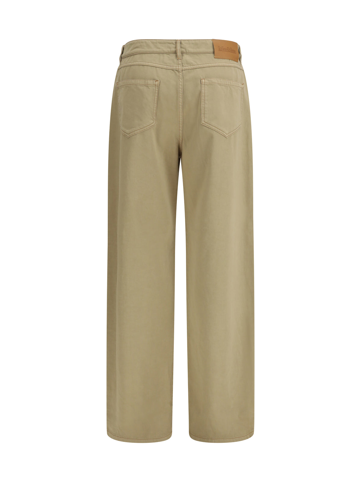 Max Mara Studio Baggy Pants in pure cotton satin - Coloniale