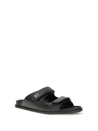 Dolce & Gabbana Calfskin leather Sandals - Black