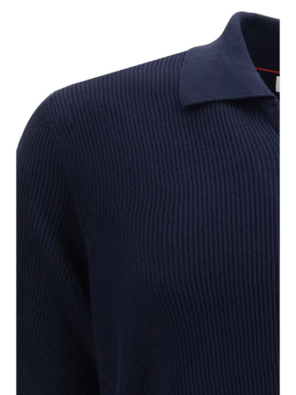 BRUNELLO CUCINELLI Ribbed Polo Shirt