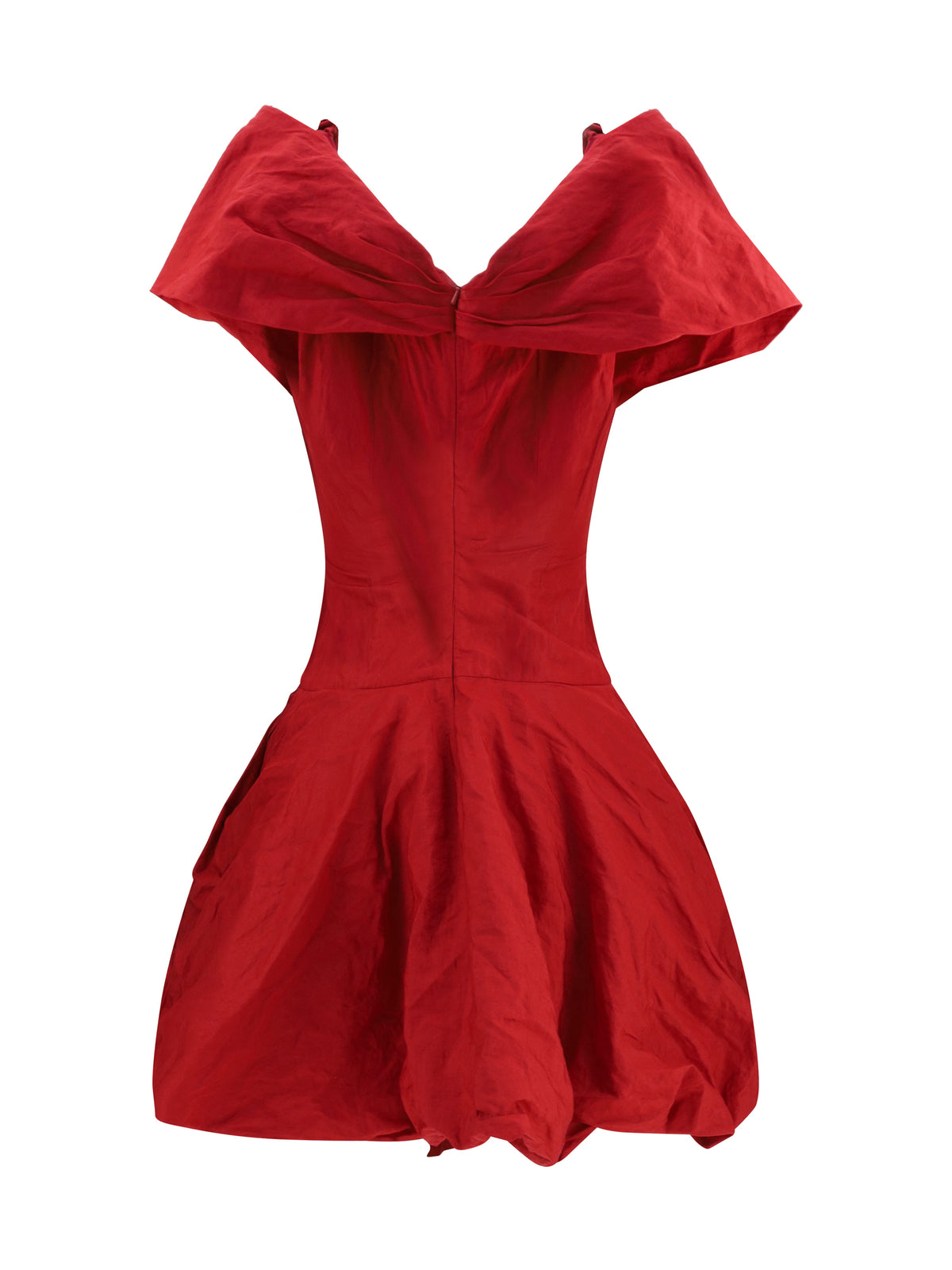 Magda Butrym Draped shawl-collar midi Dress - Red