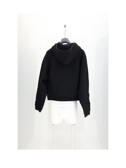 Celine RELAXED ZIPPED HOODIE - Black / White
