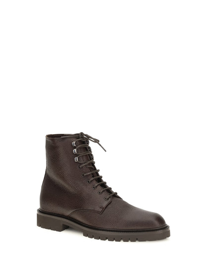 Brunello Cucinelli Lace-up Ankle Boots - Dark Brown
