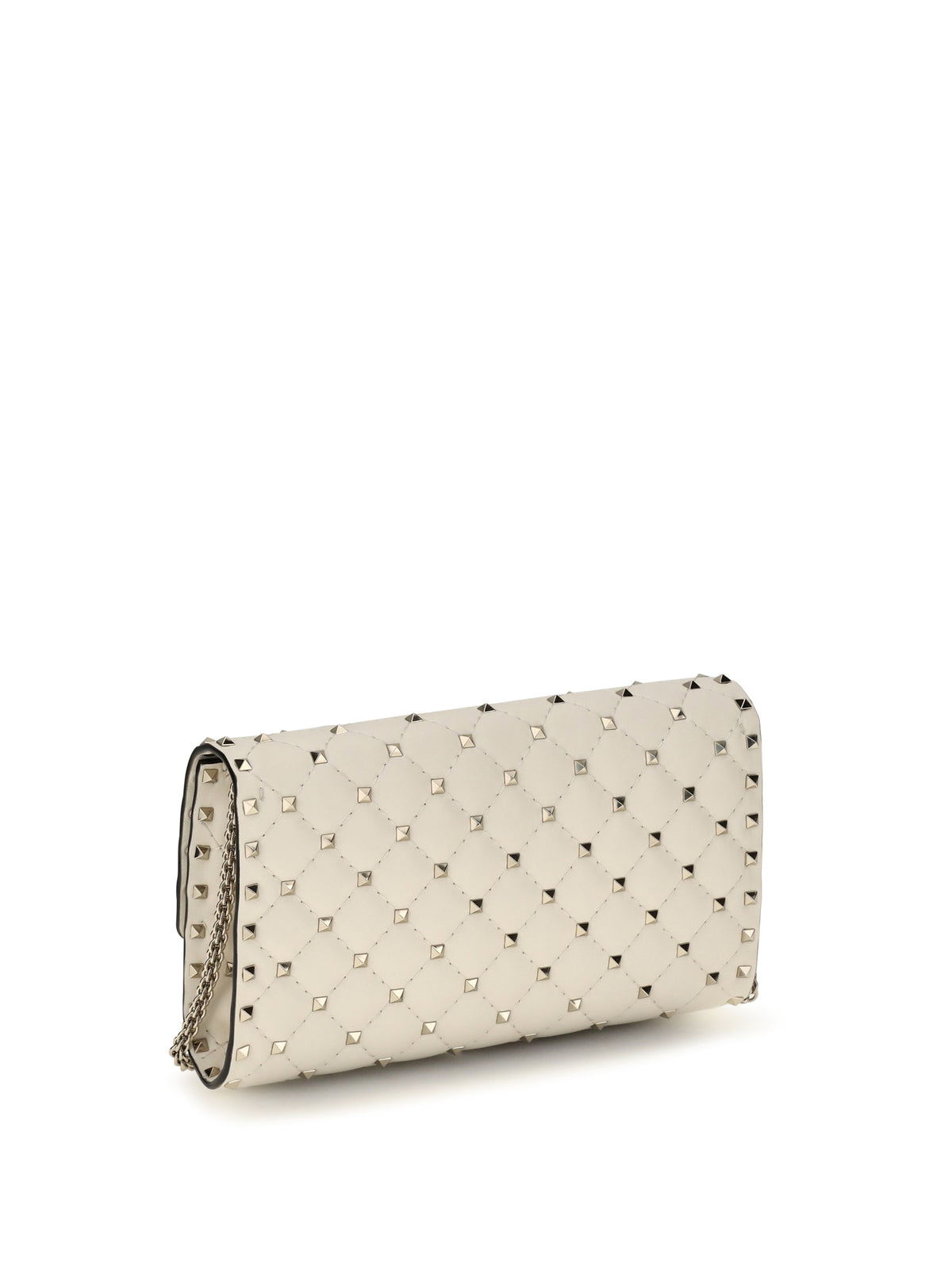 Valentino Garavani Rockstud Spike quilted Nappa Shoulder Bag - Light Ivory