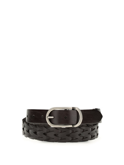 BRUNELLO CUCINELLI Braided leather Belt