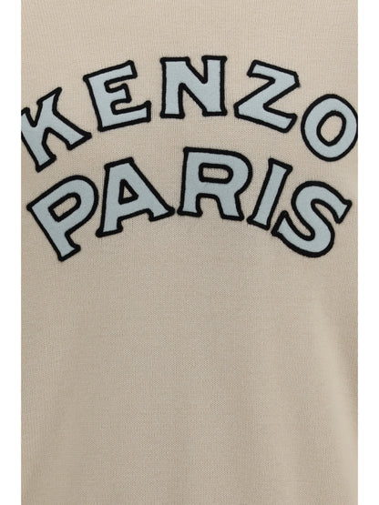 Kenzo Kenzo Paris emblem embroidered wool and cotton Sweater - Off White