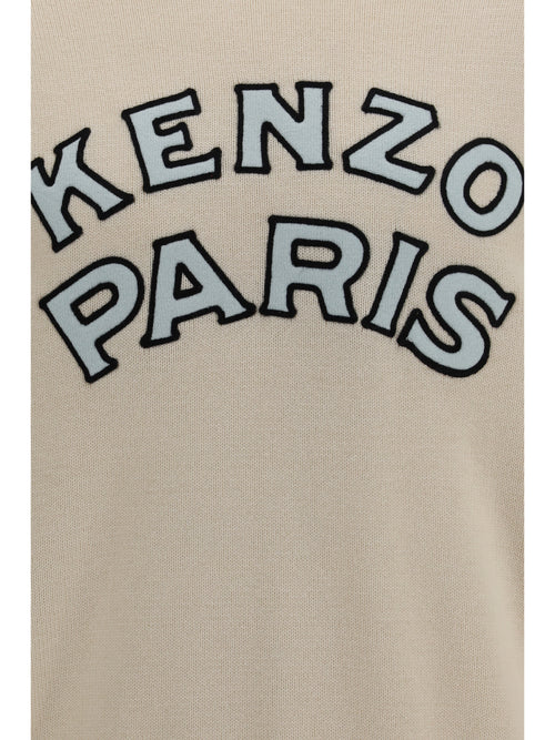 Kenzo Kenzo Paris emblem embroidered wool and cotton Sweater - Off White