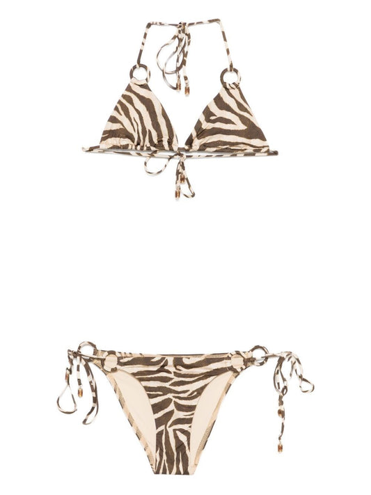 Zimmermann Wanderlust Bikini With Print - Animal Print
