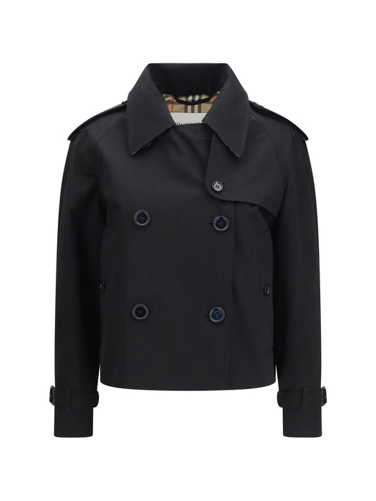 BURBERRY Mayfair cropped Trench Jacket in gabardine