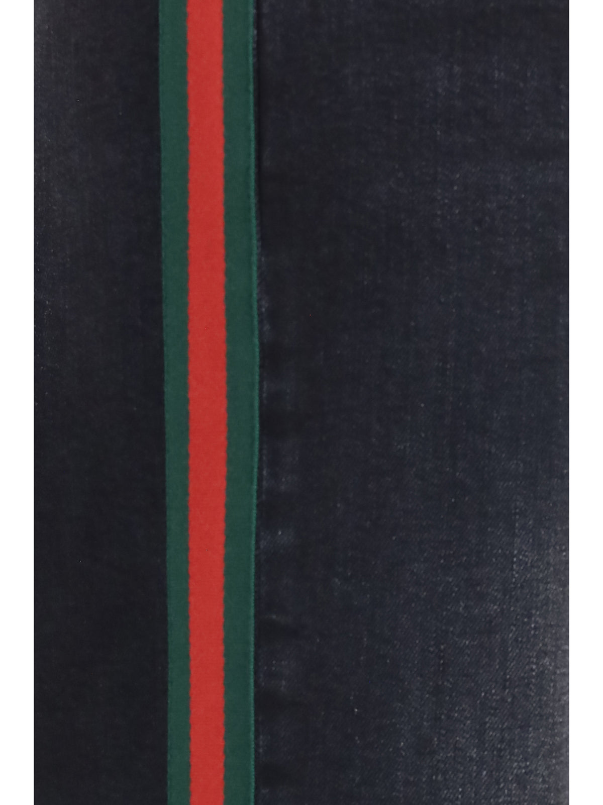 Gucci Stretch cotton Jeans with Web stripe - Black
