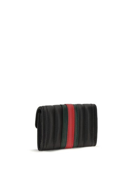 Gucci Marmont Web GG Wallet - Black/Green/Cloack R
