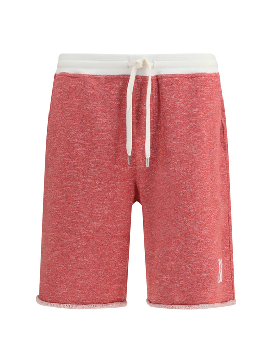 BRUNELLO CUCINELLI Cotton and linen Shorts with logo