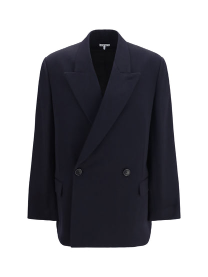 Loewe Wool blend double-breasted Jacket - Dark Navy Blue
