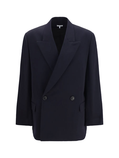 Loewe Wool blend double-breasted Jacket - Dark Navy Blue