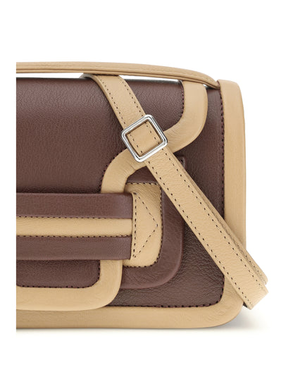 Pierre Hardy Alpha Shoulder Bag - Grain Kid Burgundy Camel