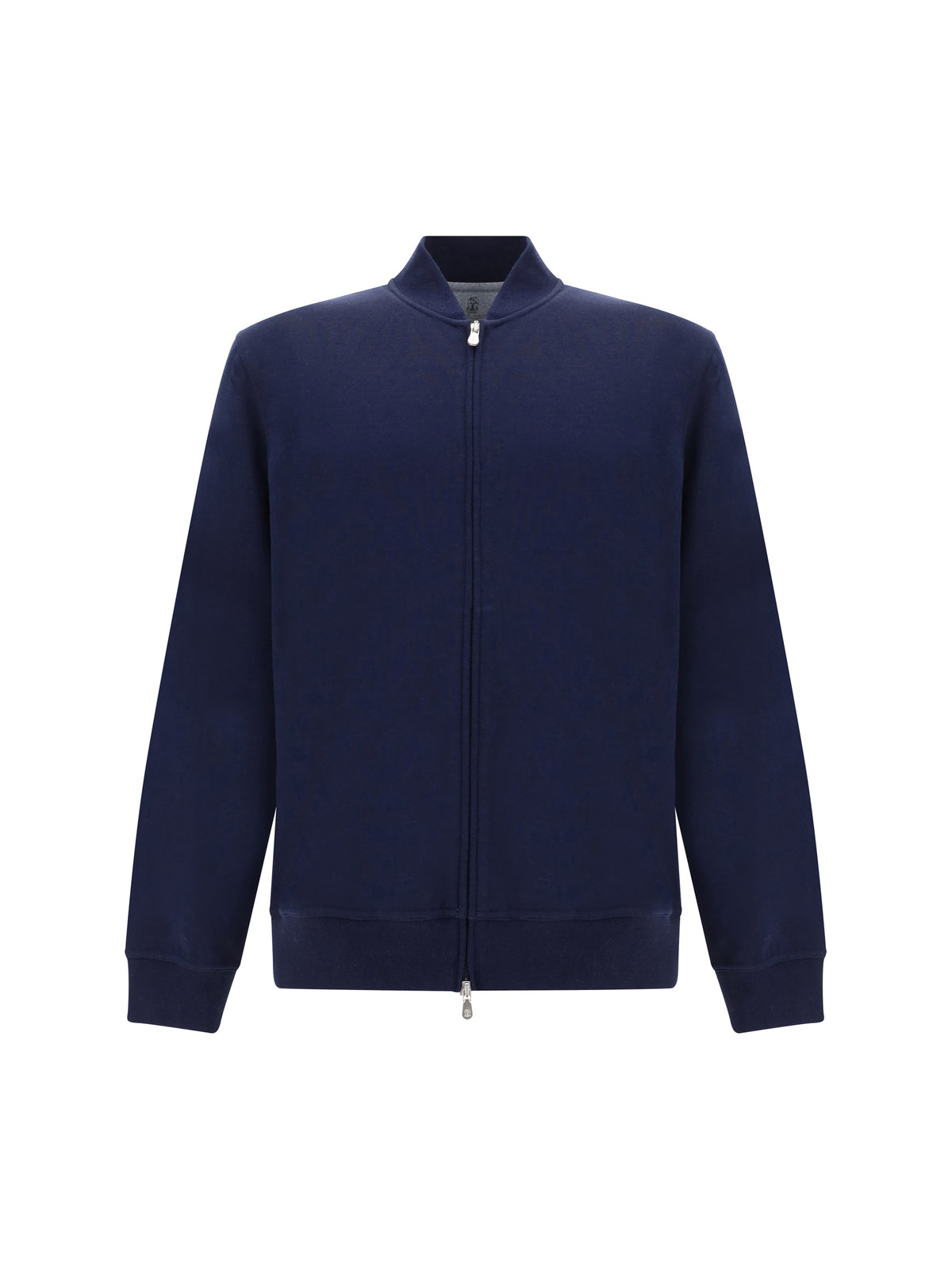 Brunello Cucinelli Cotton zip Sweatshirt - Cobalto