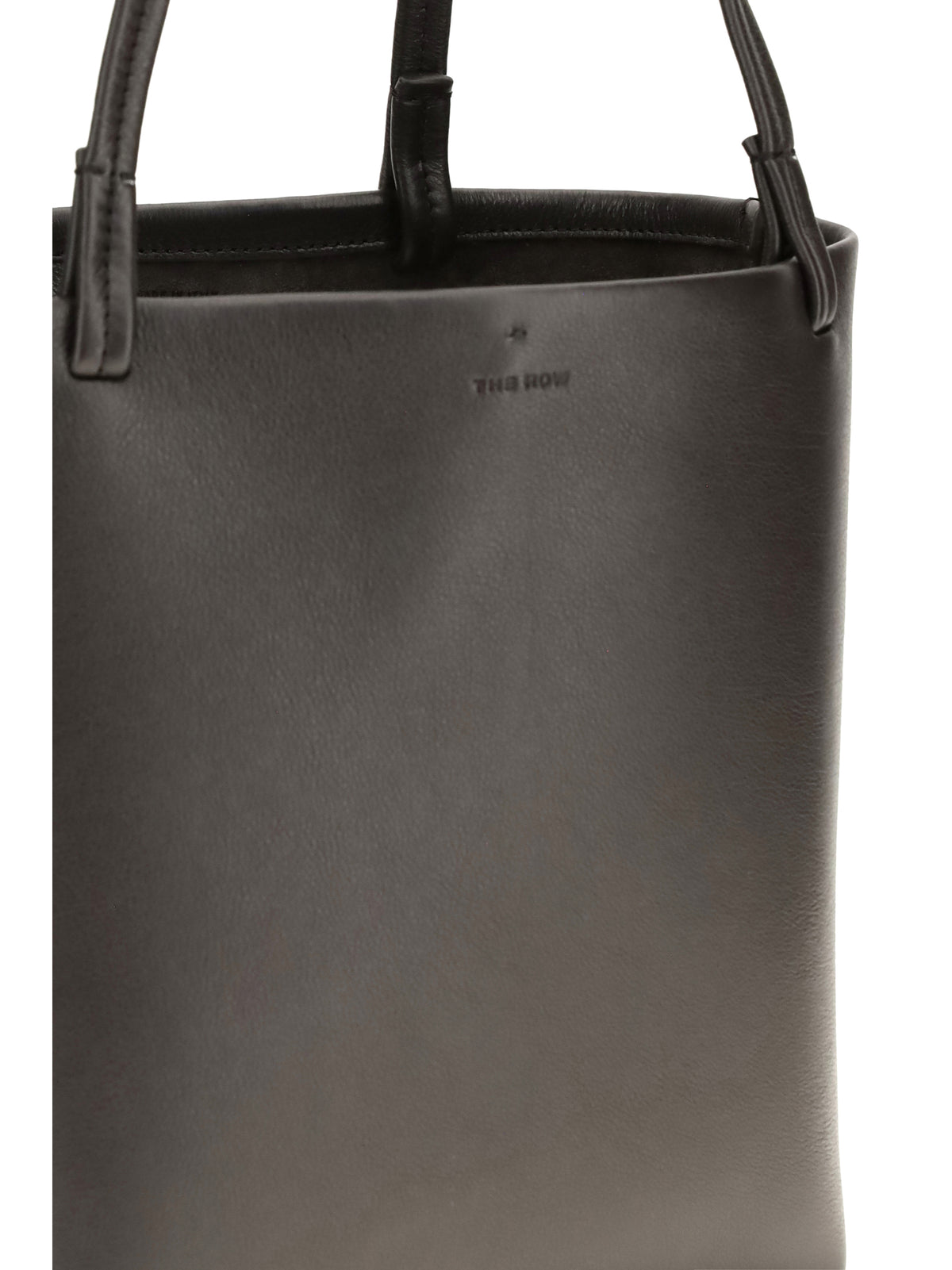 The Row Medium Park leather Tote Bag - Walnut Shadow Ans