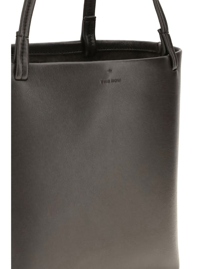 The Row Medium Park leather Tote Bag - Walnut Shadow Ans