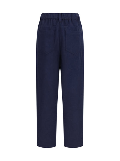 Brunello Cucinelli Stretch wool Pants - Blue