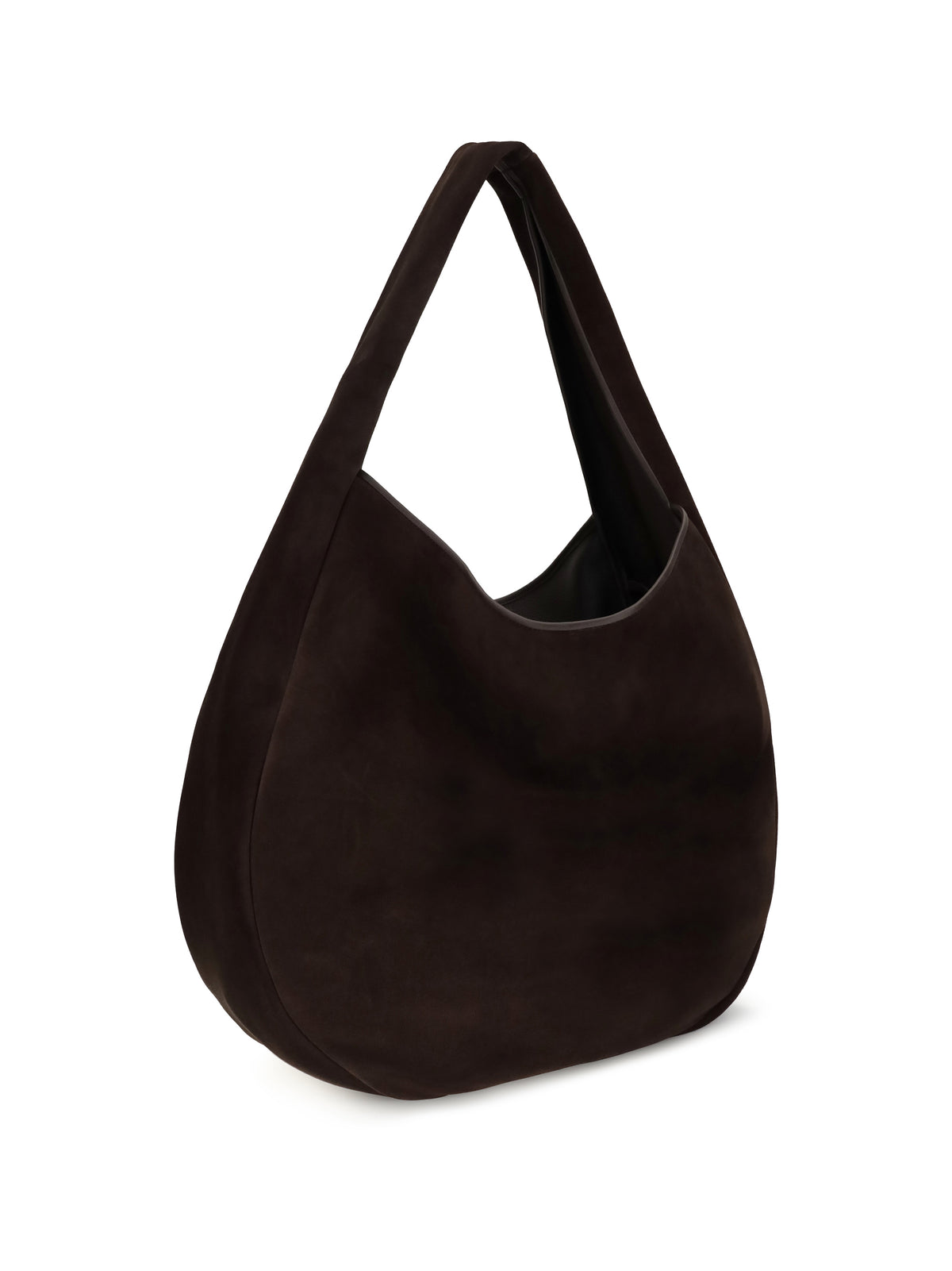 Loewe Roomy suede calfskin Hobo Shoulder Bag - Dark Brown