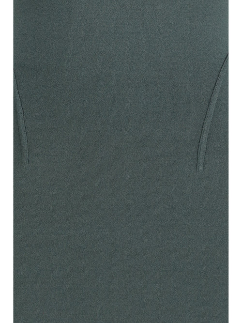 Alaïa Fitted silk-knit Dress - Vert De Gris