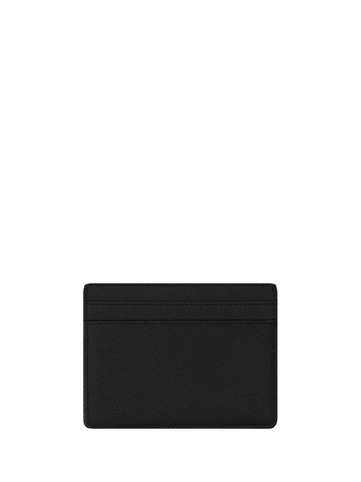 Saint Laurent Grain De Poudre leather Cardholder - Black