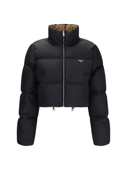 Prada Short Re-Nylon down Jacket - Black