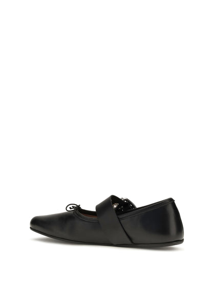 Vivienne Westwood Alice leather Ballerinas - Black