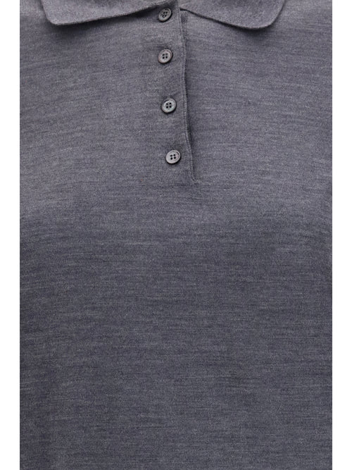Golden Goose Long sleeve merino wool Polo - Anthracite
