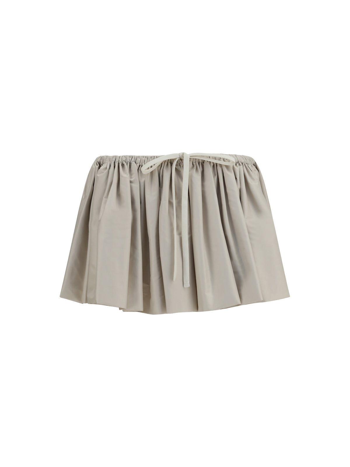 Miu Miu Ruffled mini Skirt with drawstring - Opale